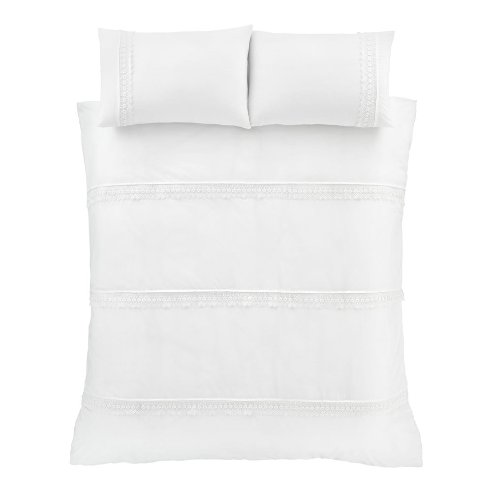 E-shop Biele obliečky Catherine Lansfield Delicate Lace, 135 x 200 cm