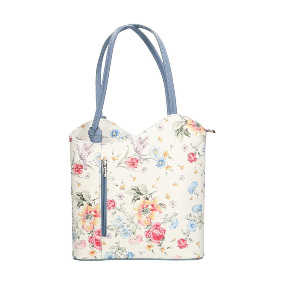E-shop Kožená kabelka s modrými detailmi Chicca Borse Paraya