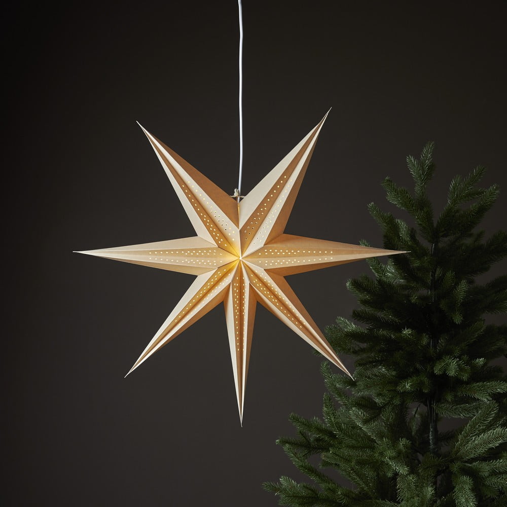E-shop Béžová vianočná svetelná dekorácia ø 60 cm Point - Star Trading