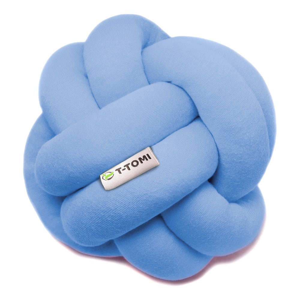 E-shop Modrá bavlnená pletená lopta T-TOMI, ø 20 cm