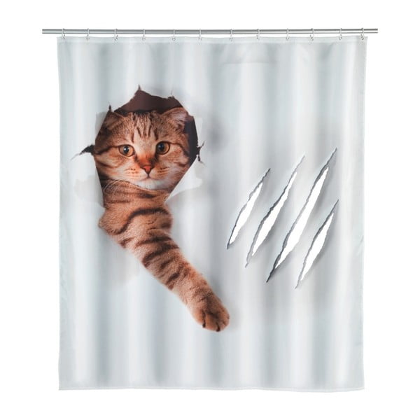 Sprchový záves Wenko Cat, 180 × 200 cm