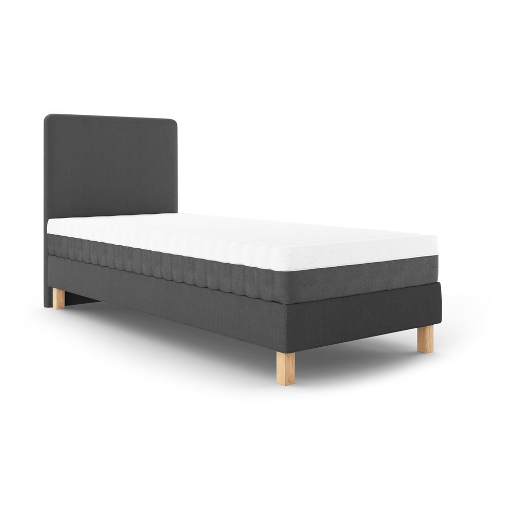 E-shop Tmavosivá jednolôžková posteľ Mazzini Beds Lotus, 90 x 200 cm