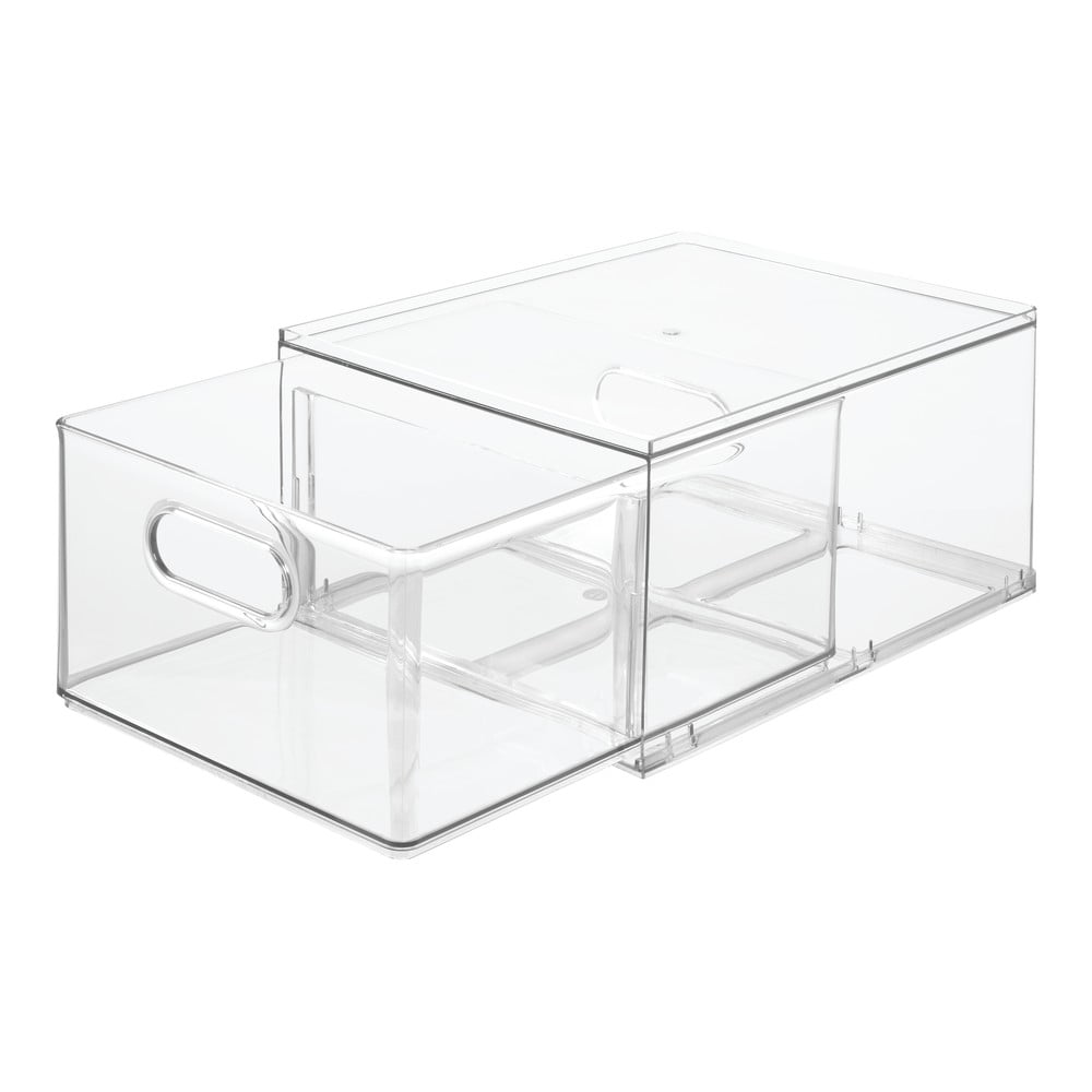 Obrázok Transparentný úložný box iDesign The Home Edit, 34 x 25,3 x 15,4 cm