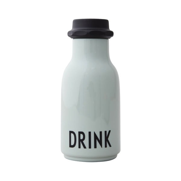Svetlozelená detská fľaša Design Letters Drink, 330 ml