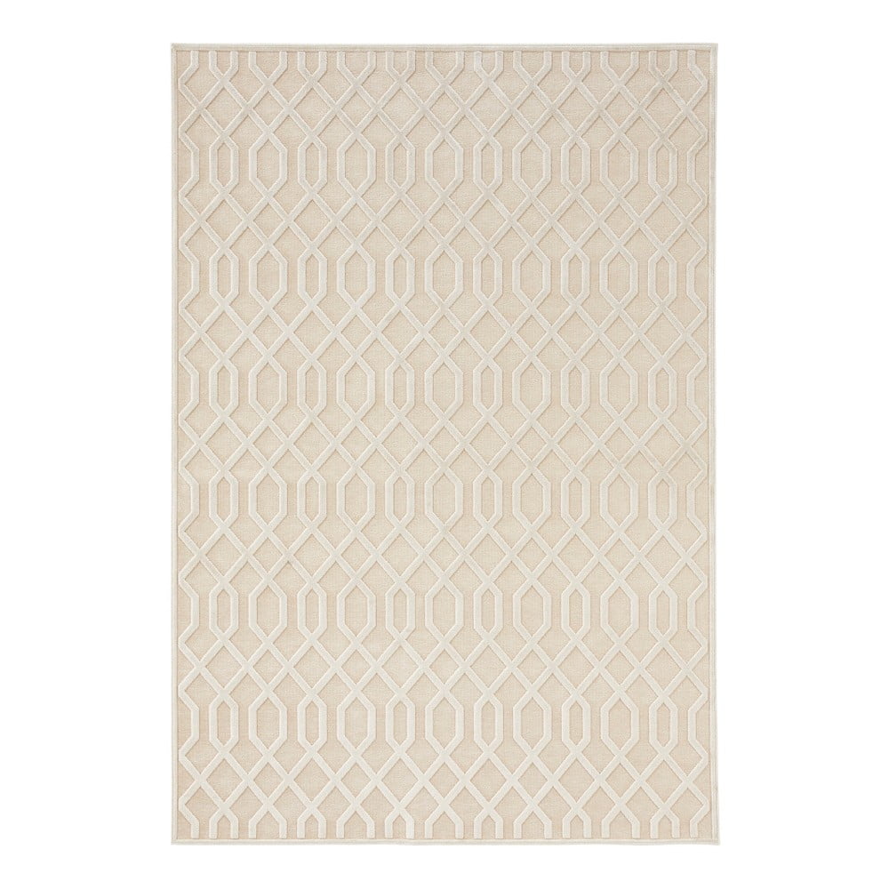 Krémovobiely koberec z viskózy Mint Rugs Caine, 120 × 170 cm