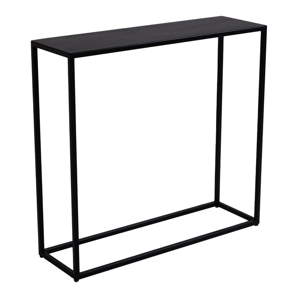 E-shop Čierny kovový konzolový stolík 100x30 cm Julita - CustomForm