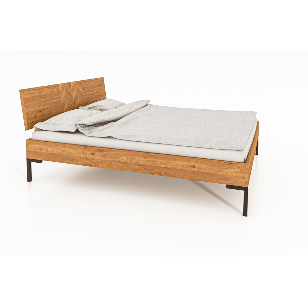 E-shop Dvojlôžková posteľ z dubového dreva 140x200 cm Abies 2 - The Beds