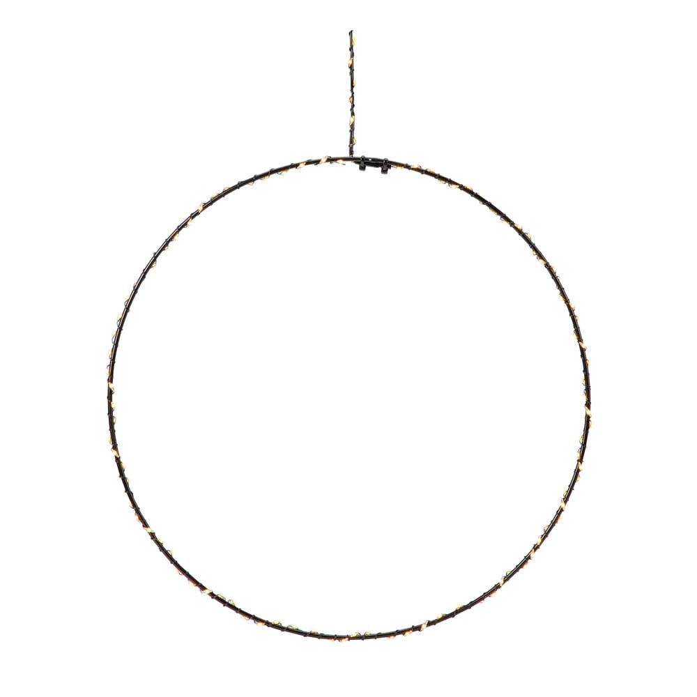 E-shop Čierna vianočná závesná svetelná dekorácia Markslöjd Alpha Circle, výška 30 cm