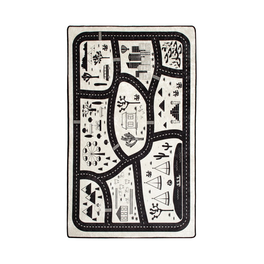 E-shop Detský koberec Black City, 100 × 160 cm