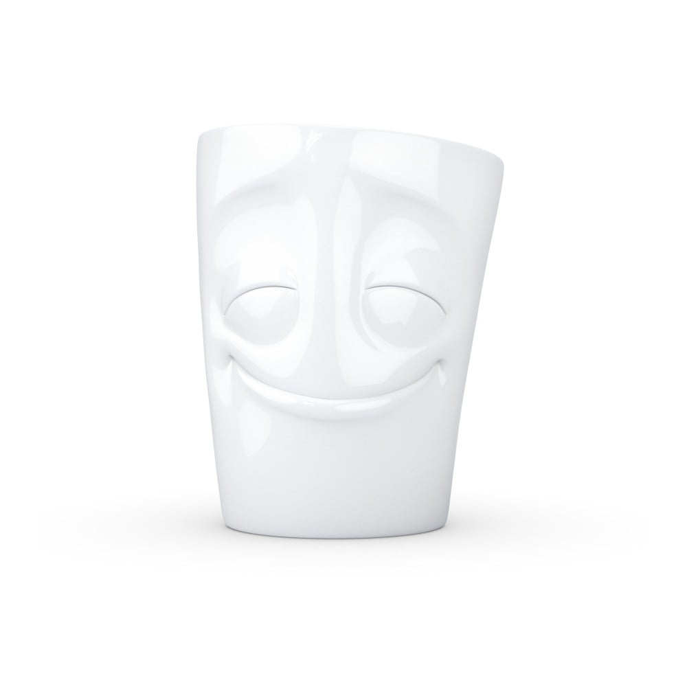 E-shop Biely spokojný porcelánový hrnček s uškom 58products, objem 350 ml