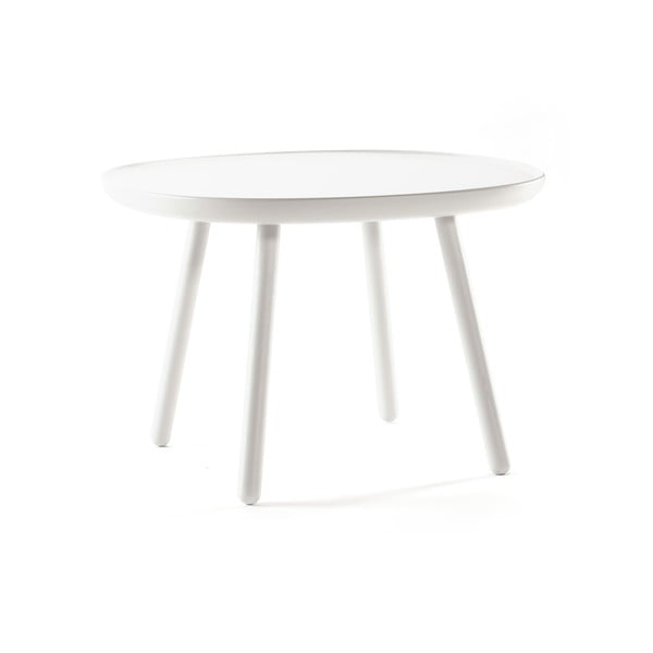 Biely stolík z masívu EMKO Naïve, ø 64 cm