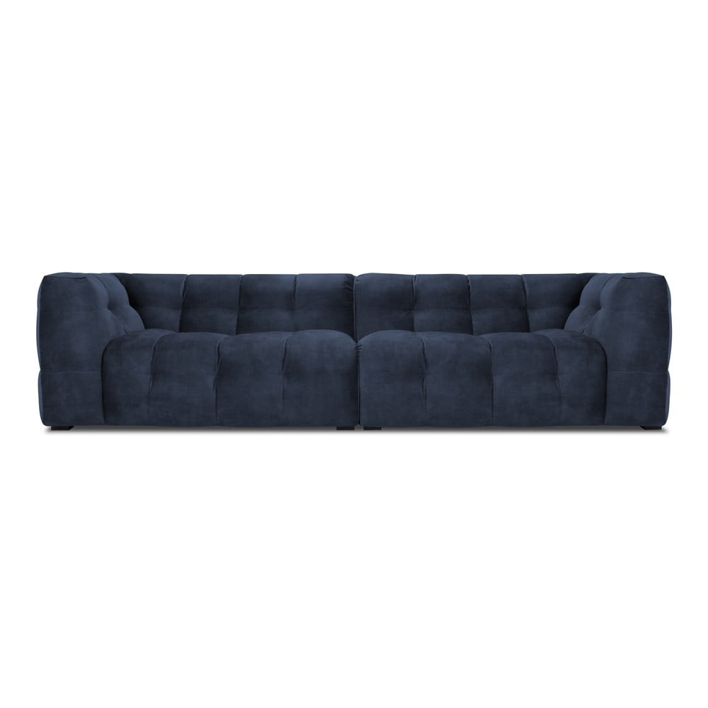 Modrá zamatová pohovka Windsor & Co Sofas Vesta, 280 cm