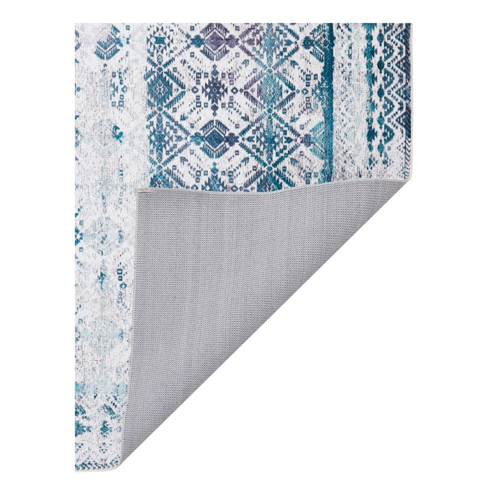 Obrázok Svetlomodrý koberec Floorita Kilim Ivory Aqua, 160 × 230 cm