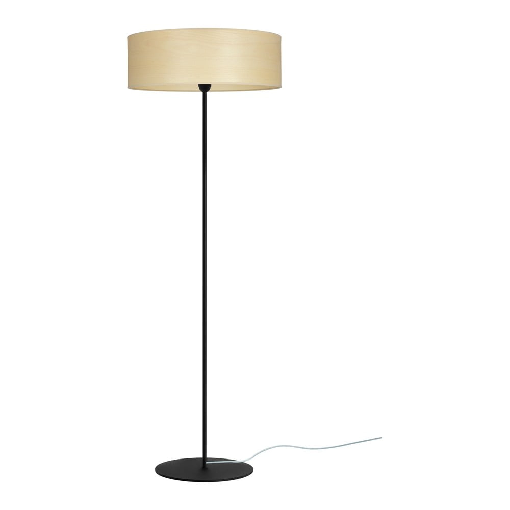 E-shop Béžová stojacia lampa z prírodnej dyhy Sotto Luce Tsuru XL Light, ⌀ 45 cm