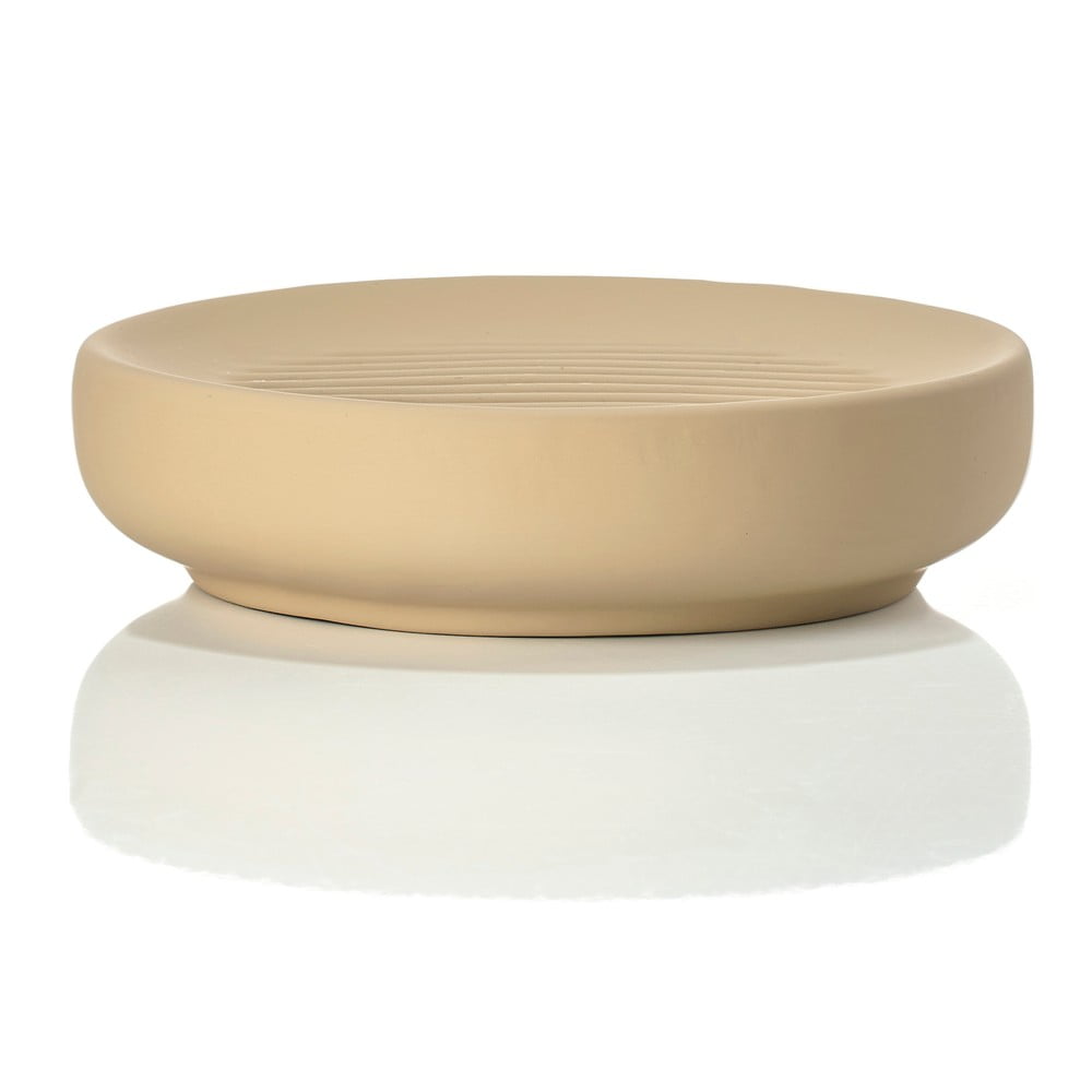 E-shop Béžová porcelánová nádoba na mydlo Zone Ume