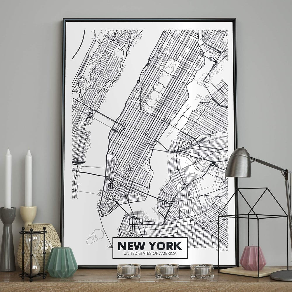 Obrázok Nástenný obraz MAP/NewYork, 70 x 100 cm