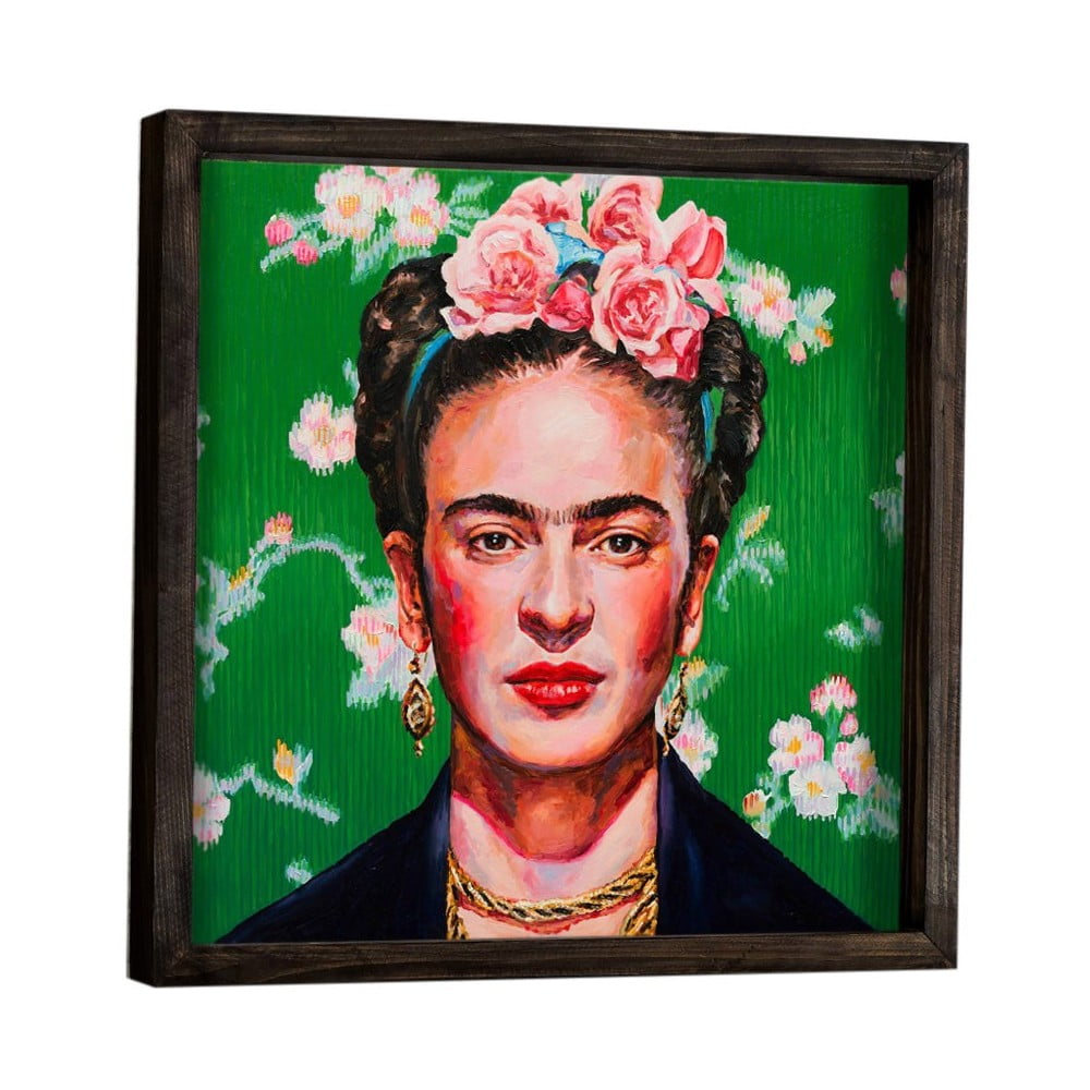 E-shop Nástenný obraz Frida Kahlo, 34 × 34 cm