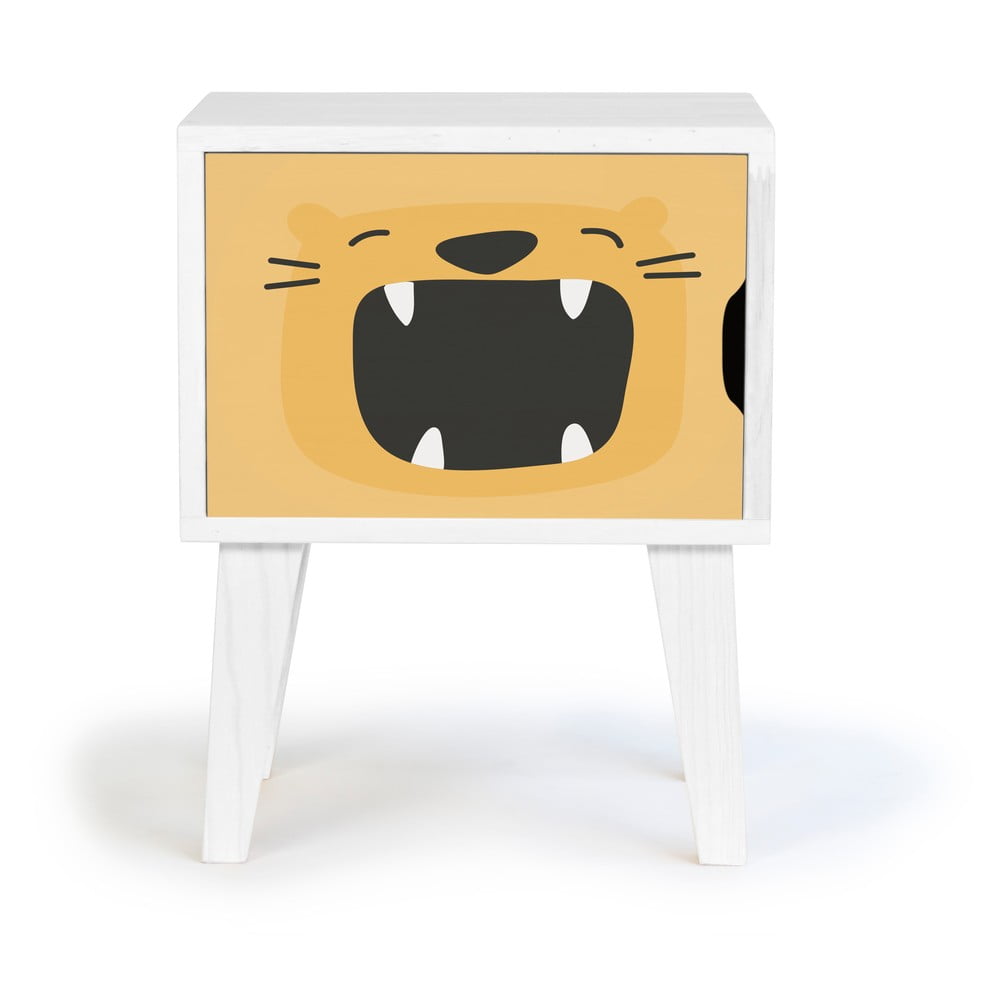 E-shop Detský drevený nočný stolík Little Nice Things Roar