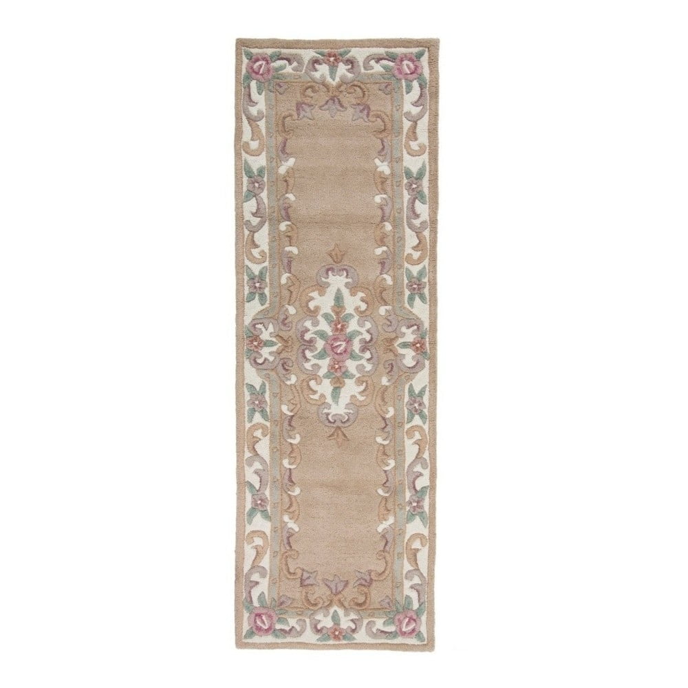 Obrázok Vlnený behúň Flair Rugs Lotus Aubusson Fawn Aladin, 67 x 210 cm