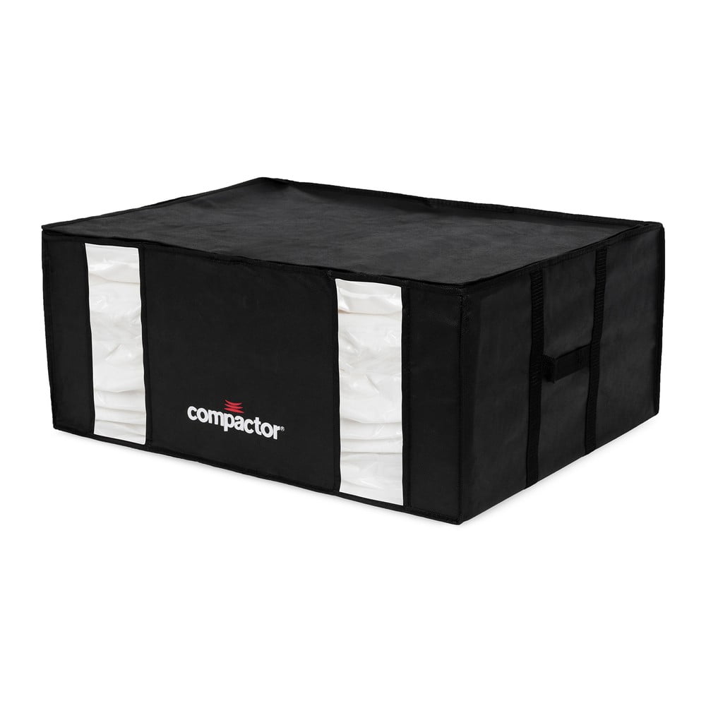 E-shop Čierny úložný box s vákuovým obalom Compactor Black Edition, objem 210 l