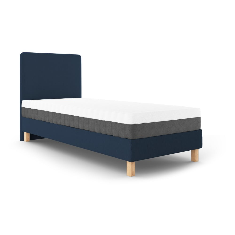 E-shop Tmavomodrá jednolôžková posteľ Mazzini Beds Lotus, 90 x 200 cm