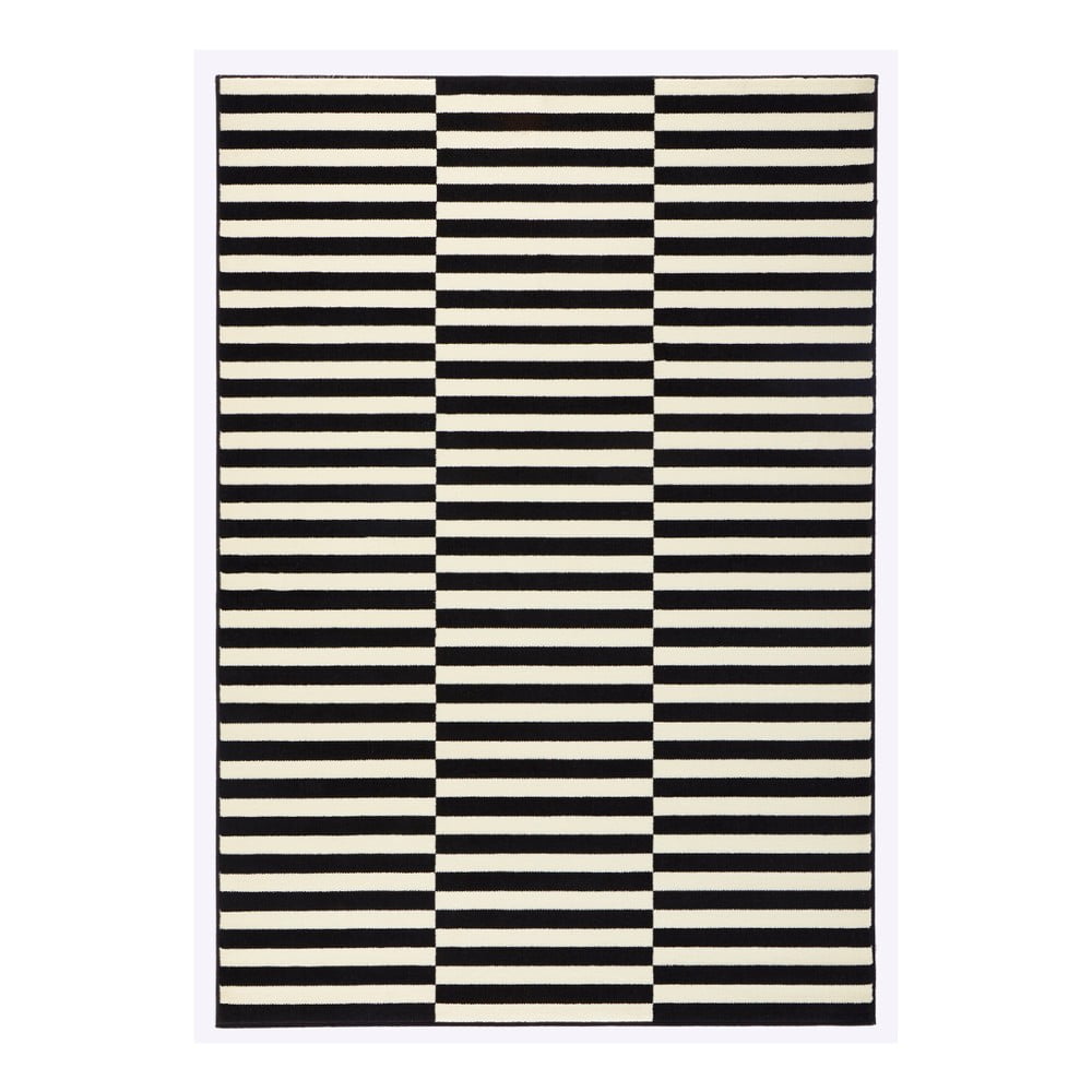 Čierno-biely koberec Hanse Home Gloria Panel, 80 × 150 cm