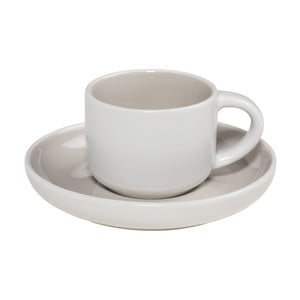 Sivobiely porcelánový hrnček na espresso s tanierikom Maxwell & Williams Tint, 100 ml