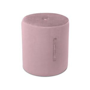Ružový puf Mazzini Sofas Fiore, ⌀ 40 cm