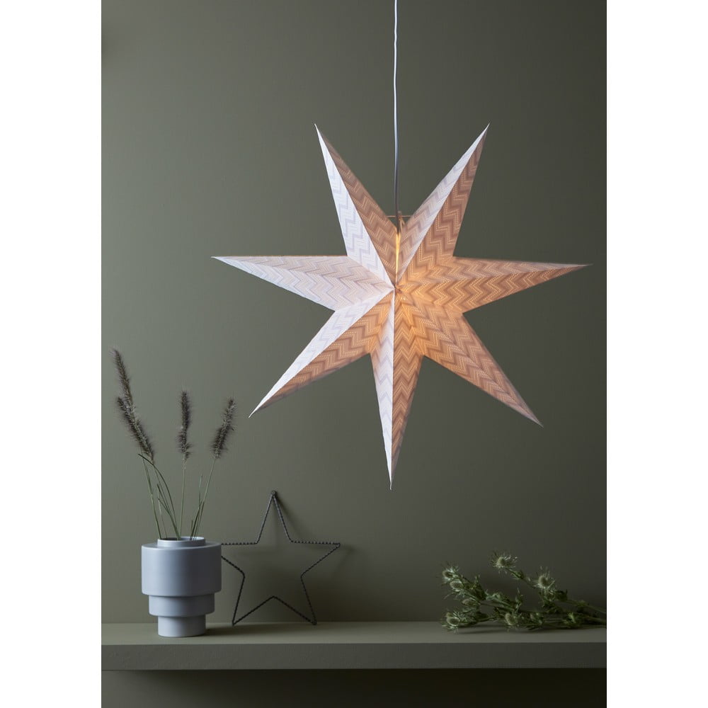 E-shop Biela vianočná závesná svetelná dekorácia Markslöjd Admira, výška 45 cm