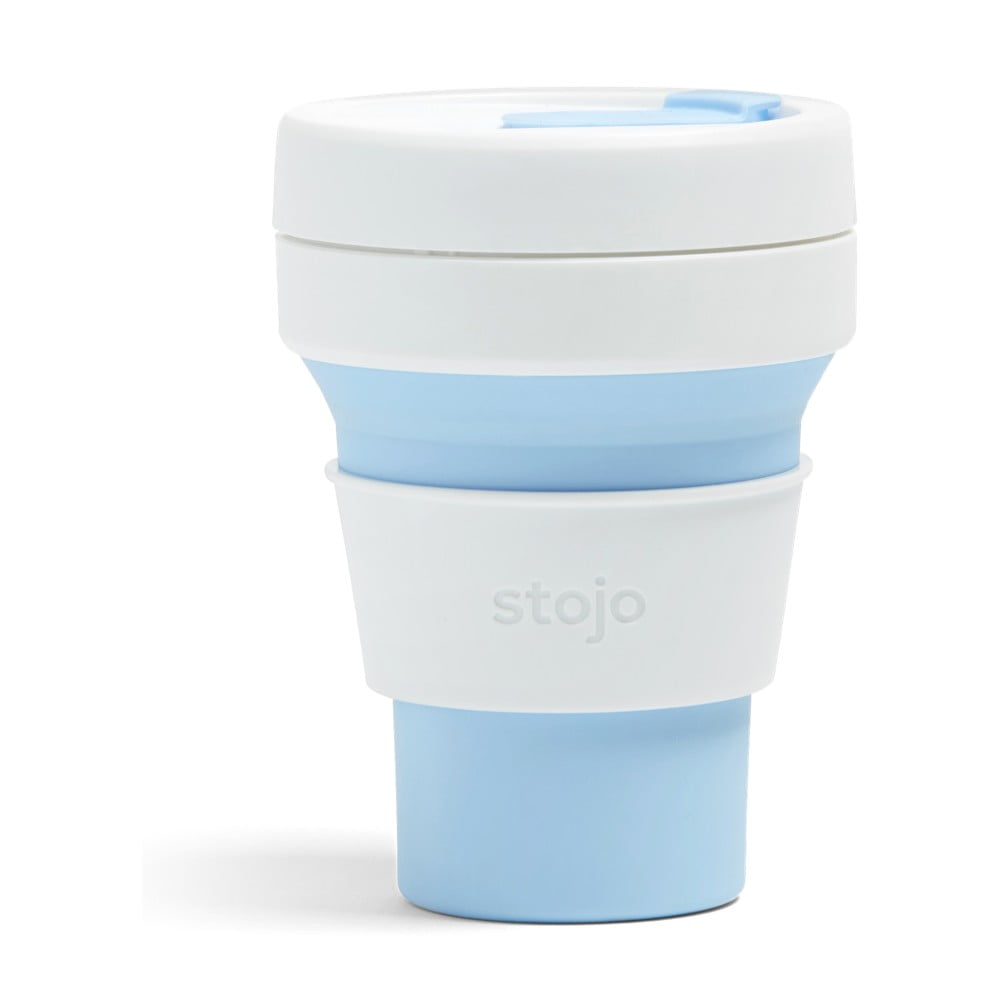 E-shop Bielo-modrý skladací cestovný hrnček Stojo Pocket Cup Sky, 355 ml