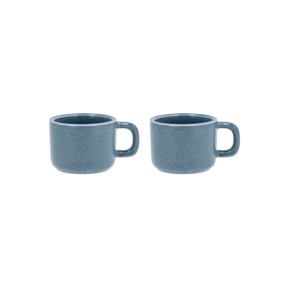 E-shop Súprava 2 modrých porcelánových hrnčekov Villa Collection Fjord, 100 ml