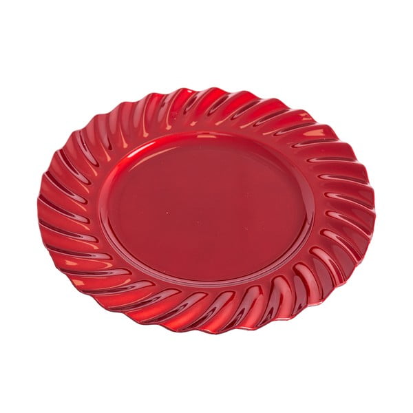 Červený okrúhly servírovací podnos Unimasa