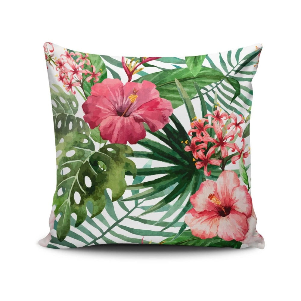 Obrázok Vankúš s prímesou bavlny Cushion Love Jungle Flowers, 45 × 45 cm