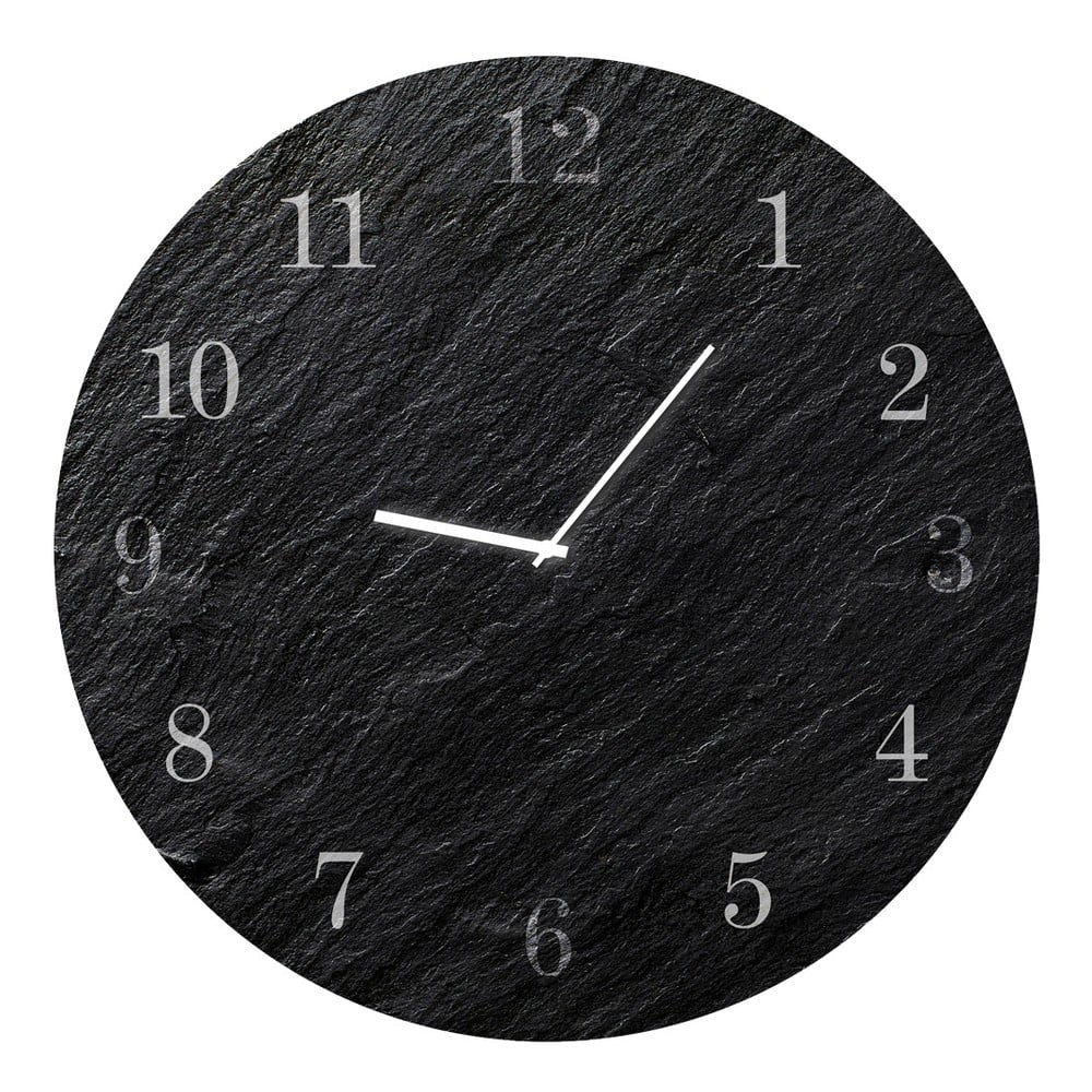 E-shop Nástenné hodiny Styler Glassclock Carbon, ⌀ 30 cm
