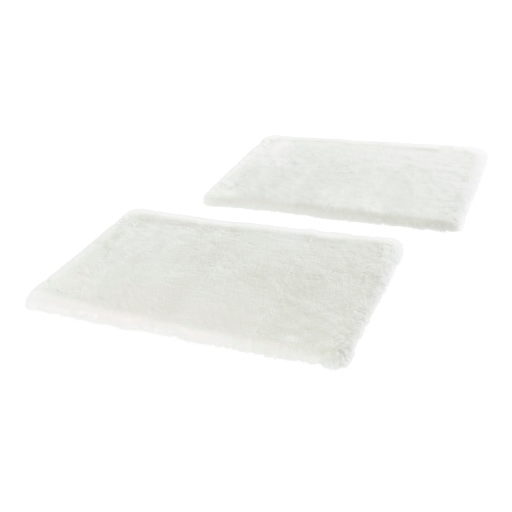 E-shop Súprava 2 bielych koberčekov k posteli Mint Rugs Soft, 90 x 140 cm