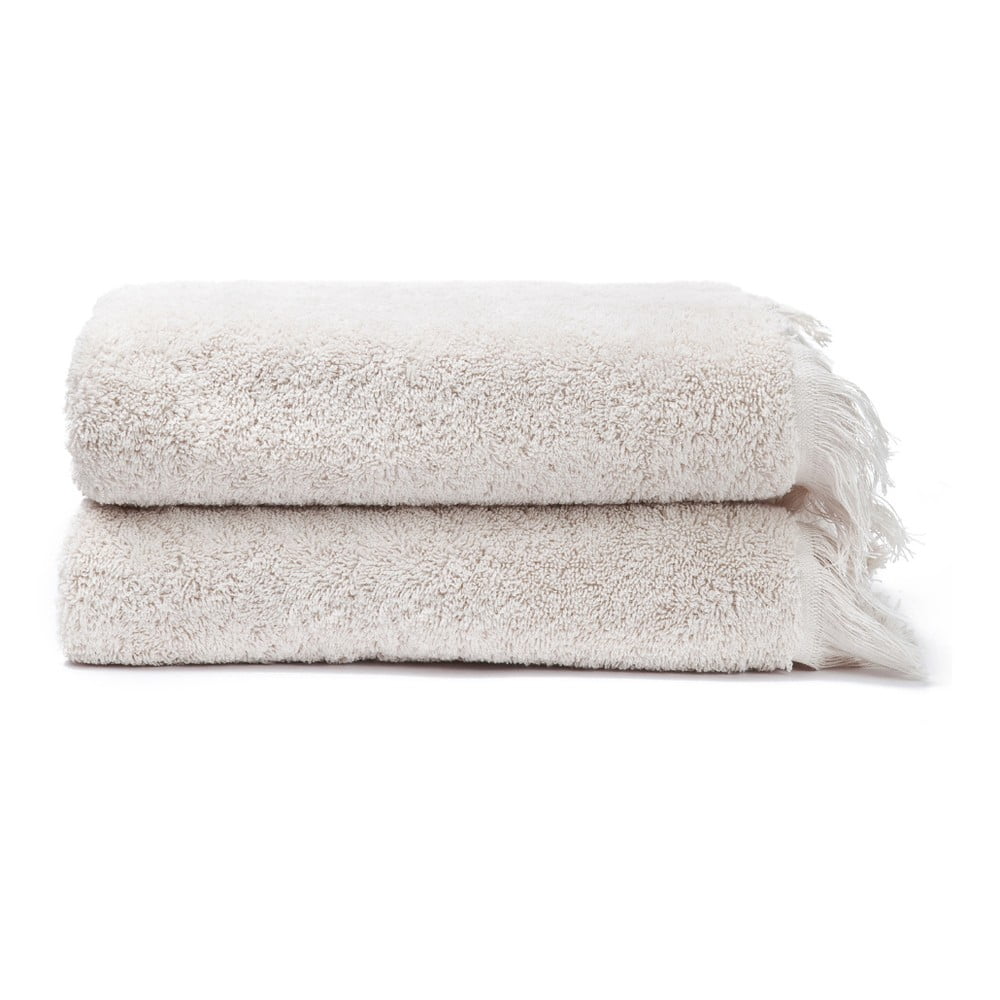 E-shop Súprava 2 krémových uterákov zo 100 % bavlny Bonami Selection, 50 × 90 cm