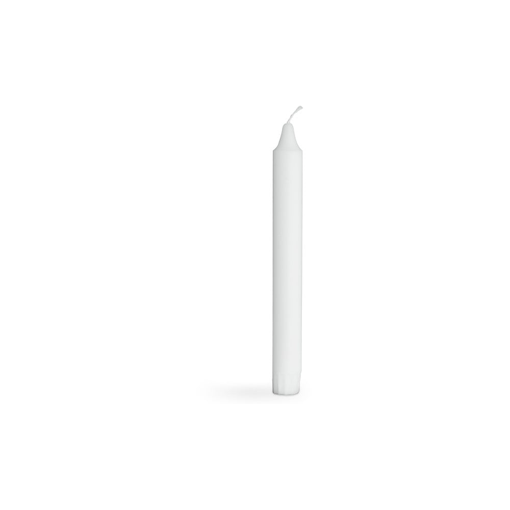 E-shop Súprava 10 bielych dlhých sviečok Kähler Design Candlelights, výška 20 cm