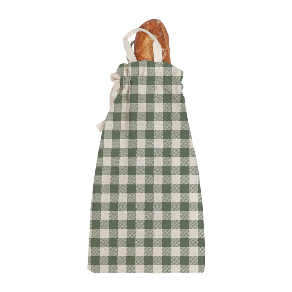 Obrázok Látková taška na pečivo Linen Couture Linen Bread Bag Green Vichy