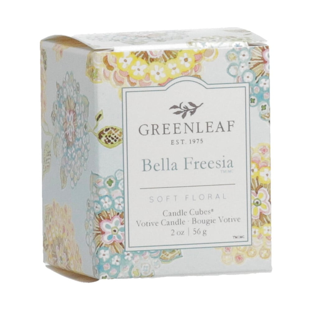 Sviečka s vôňou frézie Greenleaf Bella Freesia, doba horenia 15 hodín