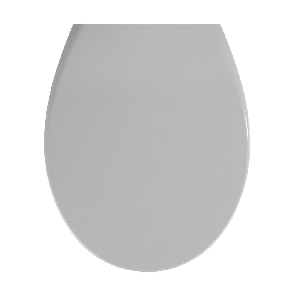E-shop Svetlosivé záchodové sedadlo s jednoduchým zatváraním Wenko Samos, 44,5 x 37,5 cm