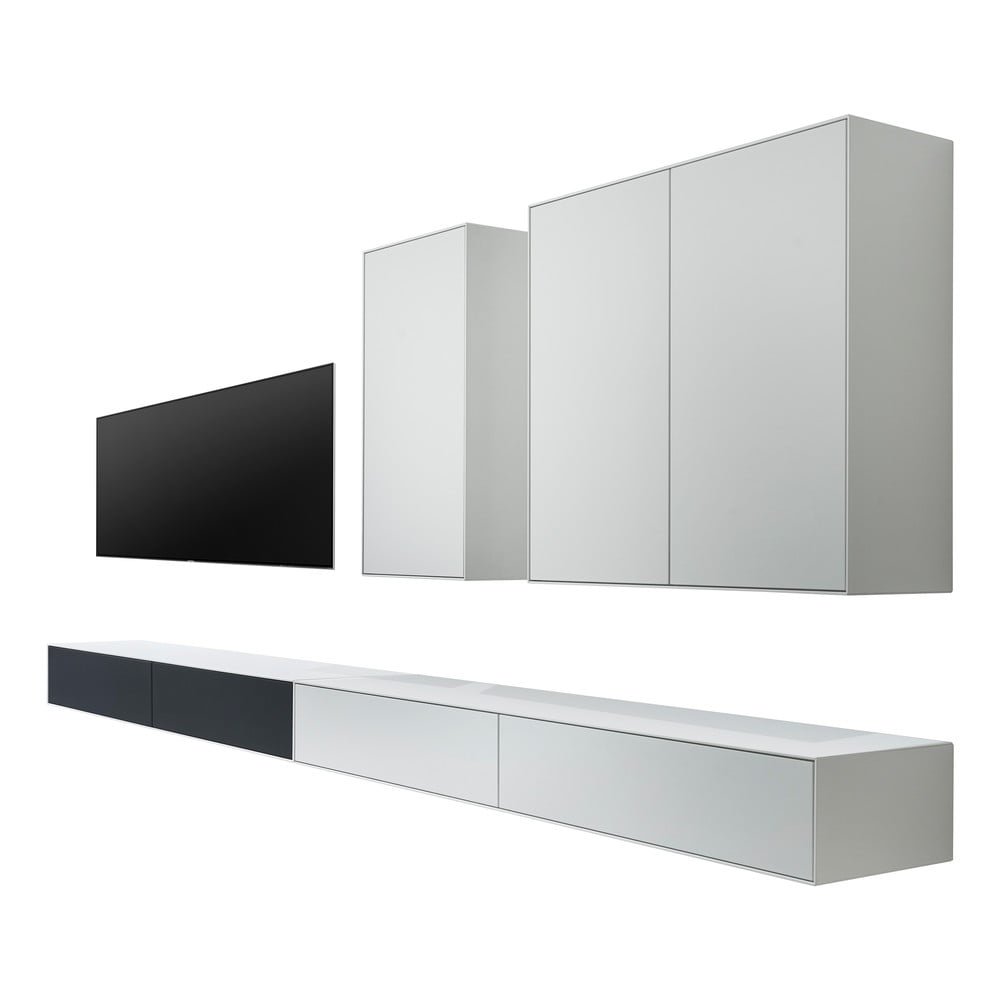 E-shop Čierno-biela zostava TV stolíka a 2 komôd Edge by Hammel - Hammel Furniture