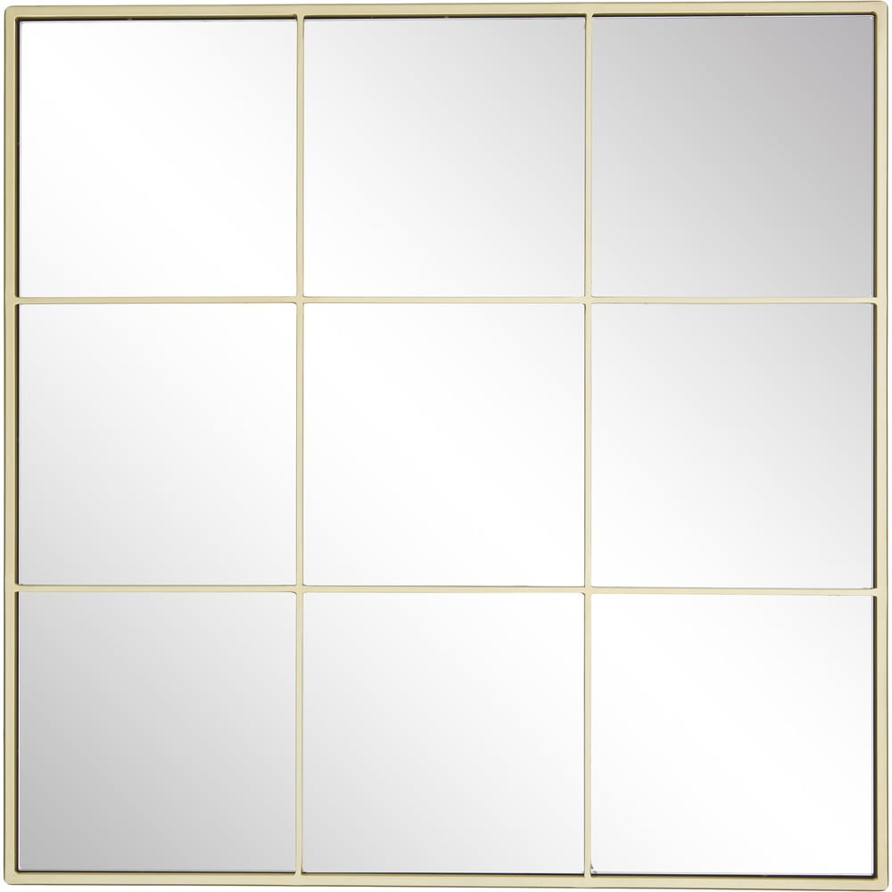 E-shop Nástenné zrkadlo s kovovým rámom v zlatej farbe Westwing Collection Clarita, 70 x 70 cm