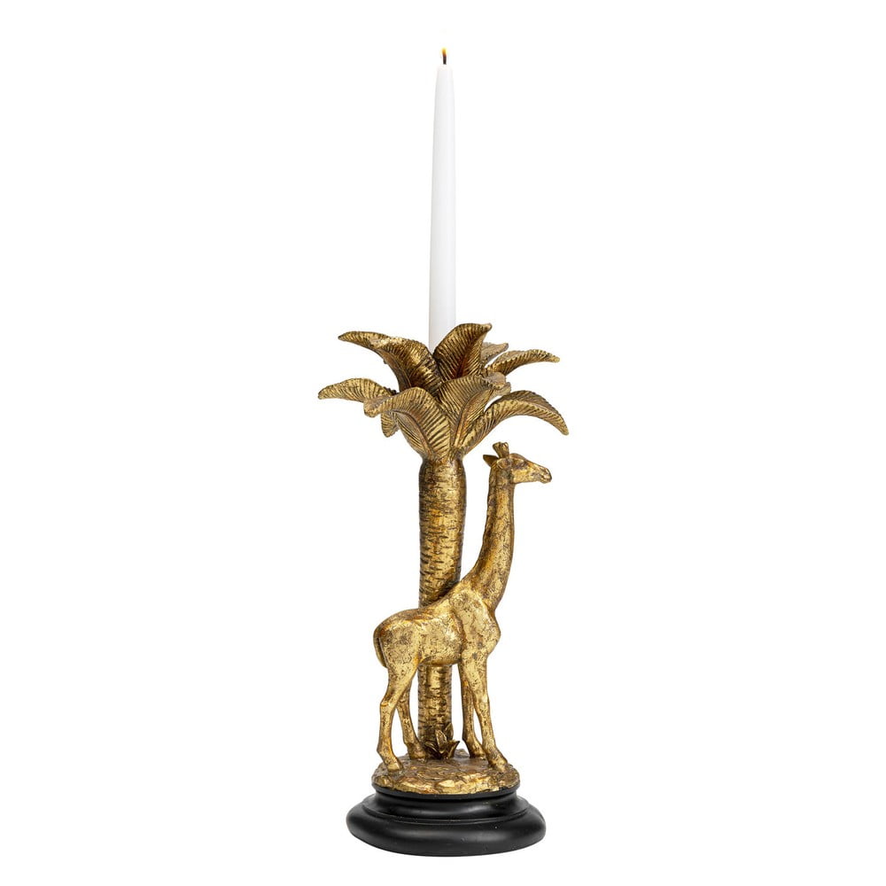 Obrázok Dekoratívny svietnik v zlatej farbe Kare Design Giraffe Palm Tree, výška 35 cm