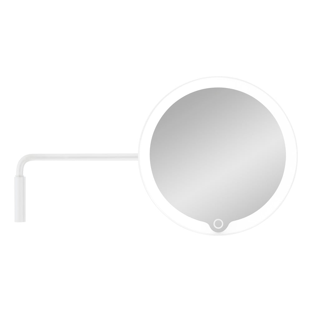 E-shop Biele nástenné kozmetické zrkadlo s LED podsvietením Blomus Modo