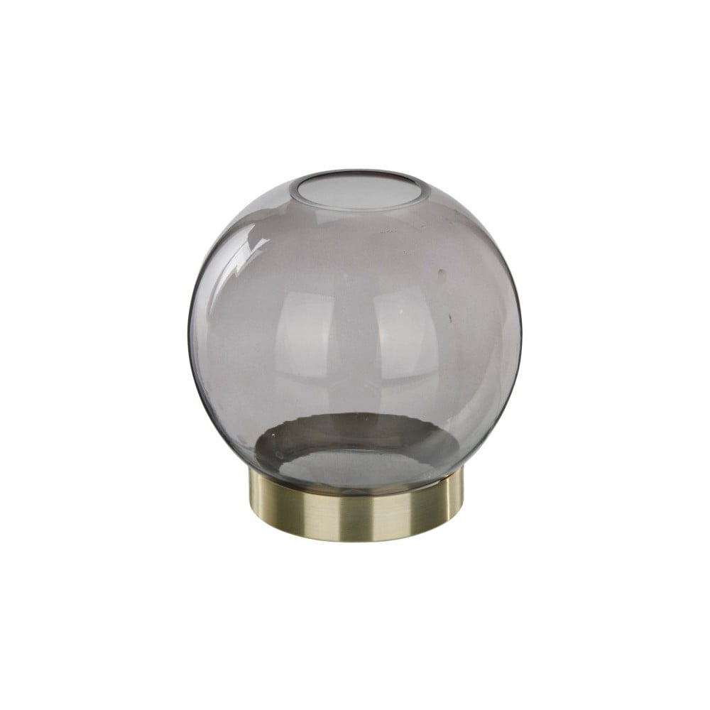 Čierna transparentná váza Native Globe, ⌀ 12 cm