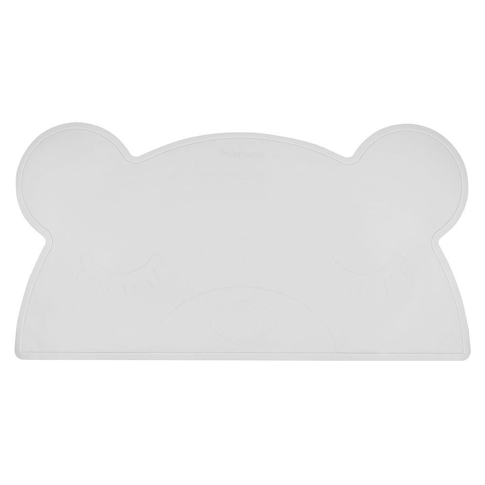 E-shop Svetlosivé silikónové prestieranie Kindsgut Bear, 48 x 25 cm
