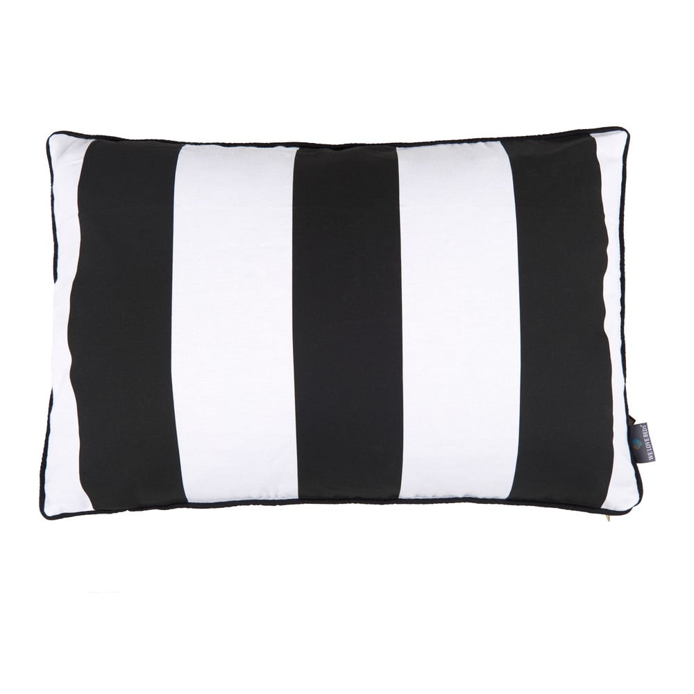 E-shop Čierno-biela obliečka na vankúš WeLoveBeds Belts, 40 × 60 cm
