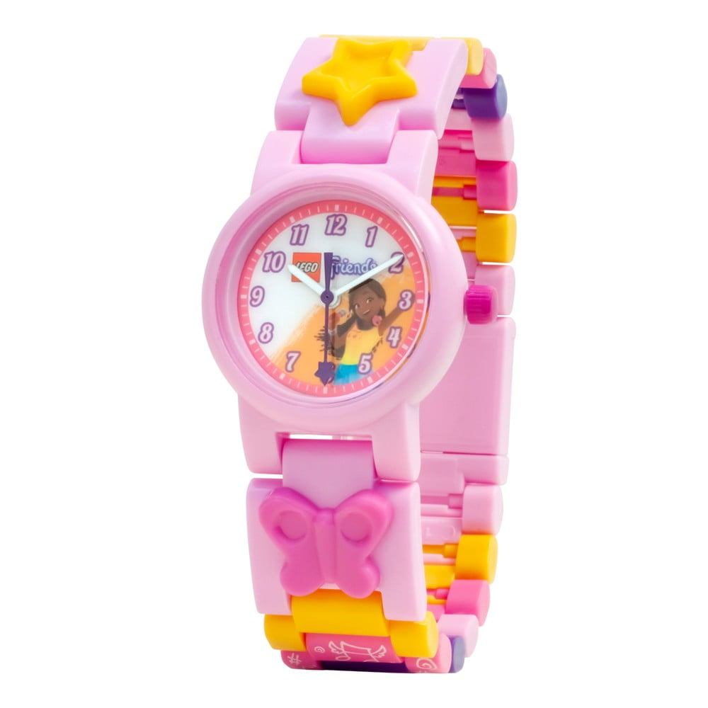 E-shop Ružové náramkové hodinky so skladacím remienkom LEGO® Andrea