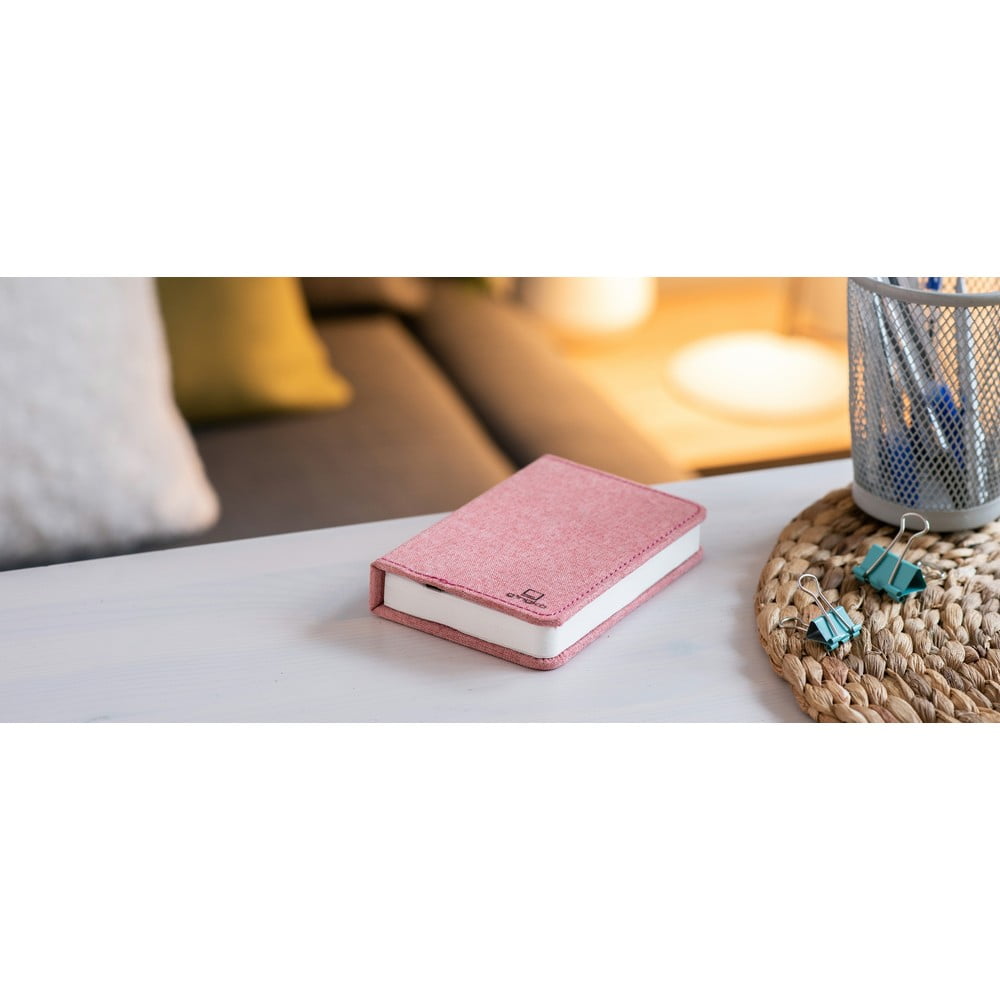 E-shop Ružová malá LED stolová lampa v tvare knihy Gingko Booklight