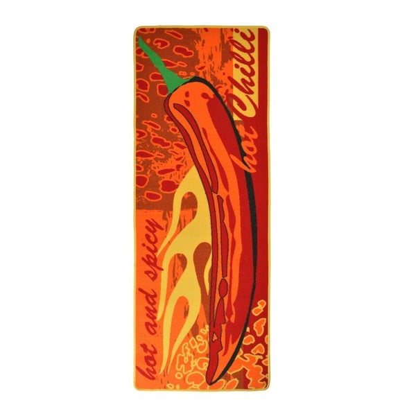 Červený kuchynský behúň Hanse Home Hot Chilli, 67 × 180 cm
